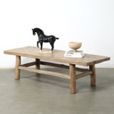Approx. 67 Inches Wide 24 Inches Deep Vintage Coffee Table Weathered Natural Light Wood Tone