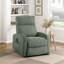 Fauteuil inclinable contemporain contemporain 1 pièce en velours côtelé moelleux vert-1818577361