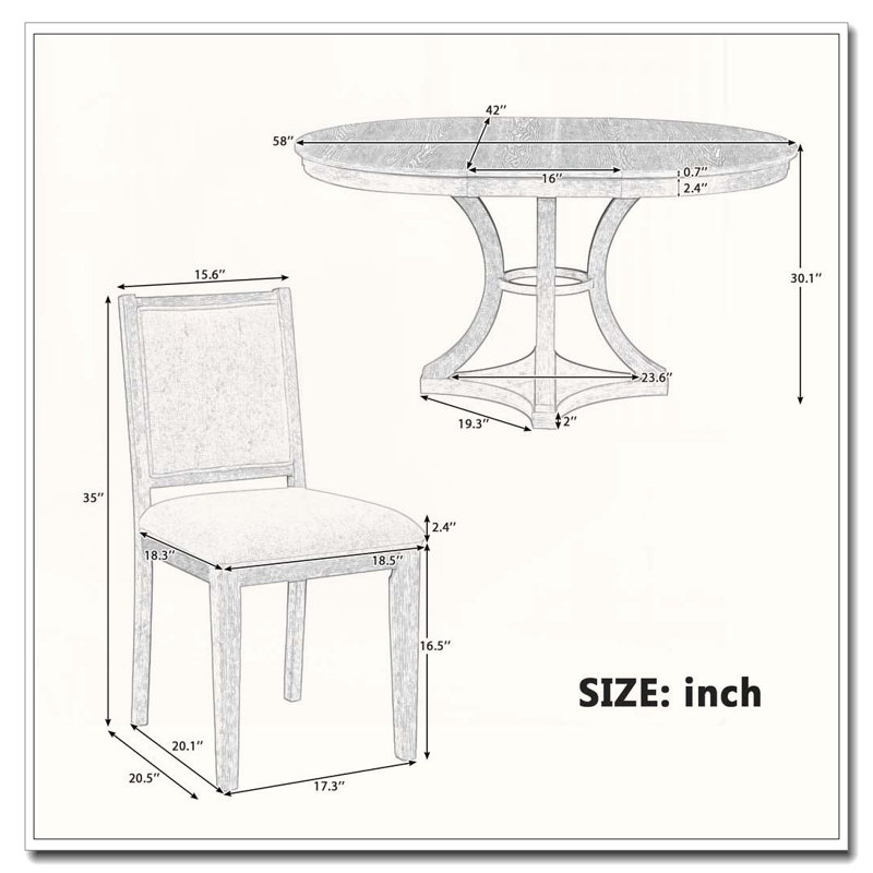 Ensemble de salle à manger extensible 5 pièces rétro avec placage de chêne et base en diamant, Espresso