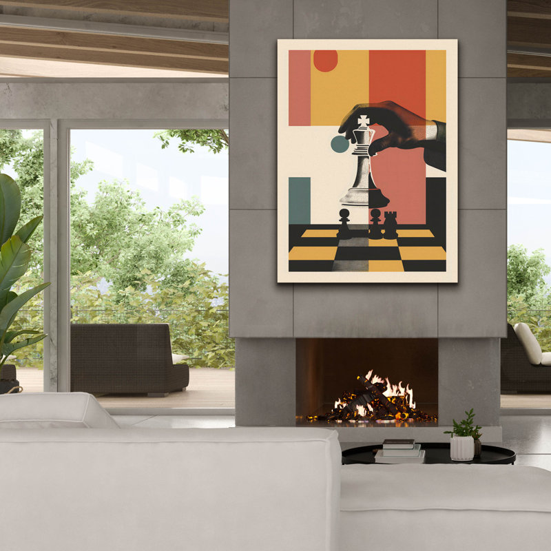 Art mural sur toile Winston Porter «The Chess Player» par Andreas Magnusson, H 54 po x l 40 po x P 1,5 po