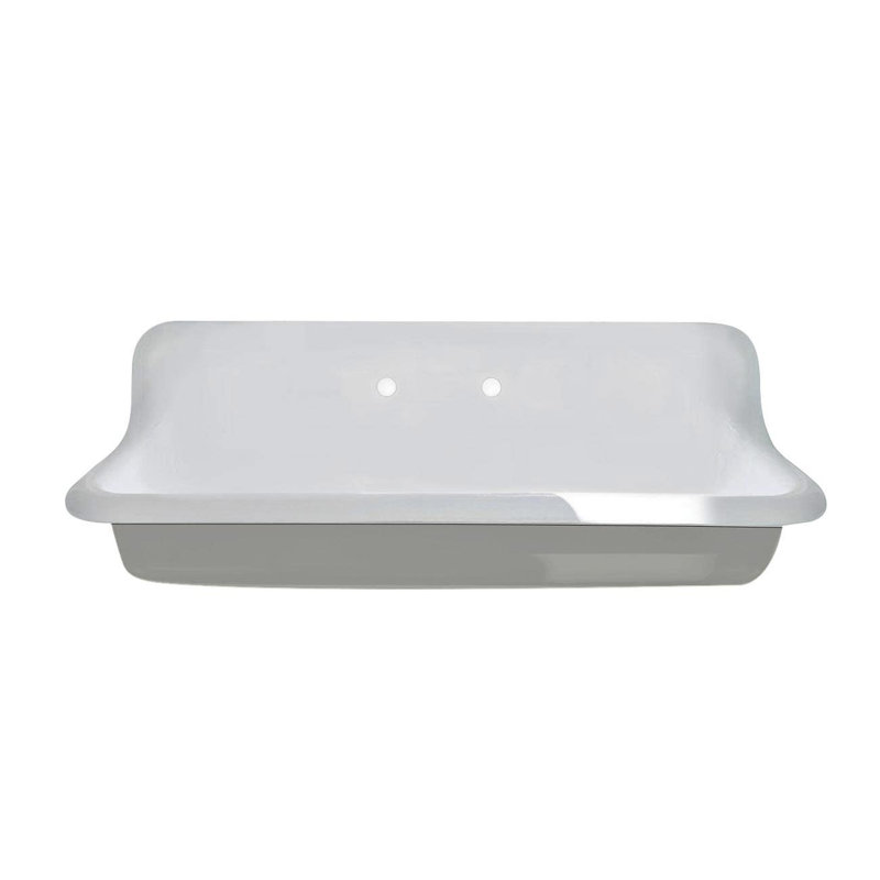 Chevington 18;18'' Ceramic Rectangular Bathroom Sink, Light Gray, Light Gray