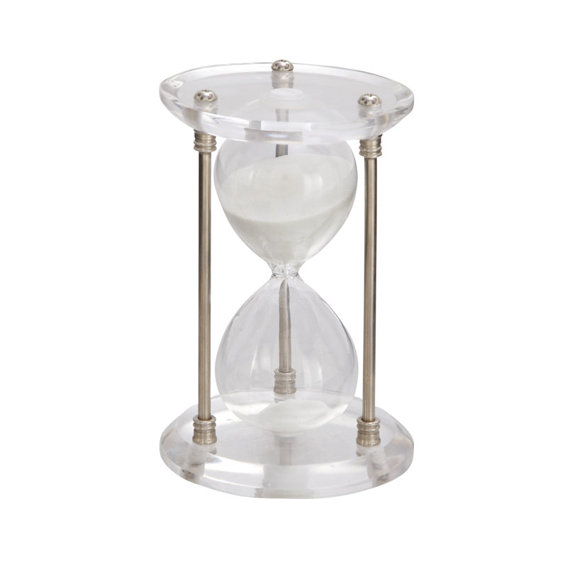 Hourglass, Silver, 8" H x 3" W x 56" D