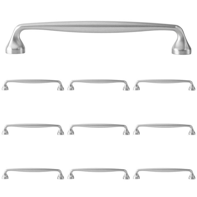 Mason 6-1/4" Center to Center Satin Nickel Bar Drawer Pull Multipack, Satin Nickel, 6.25"
