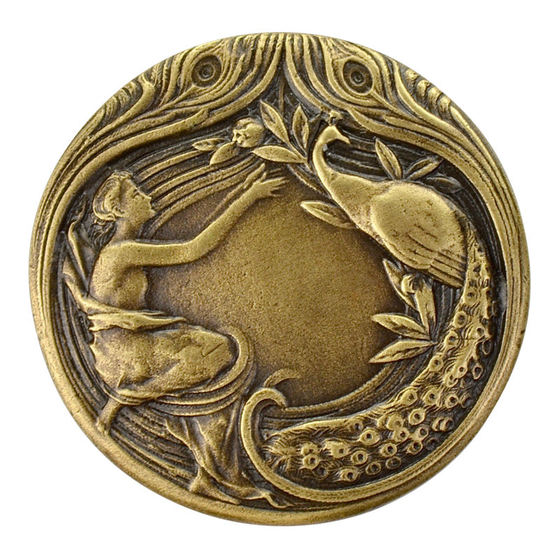 All Creatures Mushroom Knob, Antique Brass