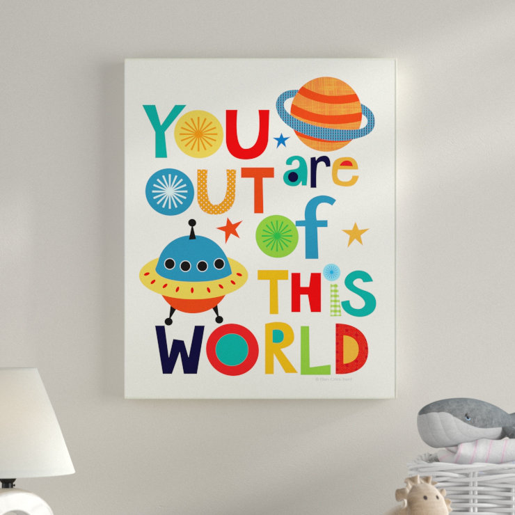 Vous êtes hors de ce monde, H 30 po x l 24 po x P 0,5 po, Toile