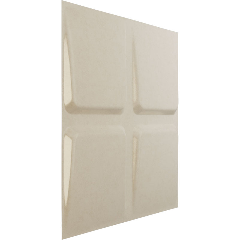 Panneau mural décoratif 3D EnduraWall Galveston l 19 5/8 po x H 19 5/8 po, brume de perle métallique universelle (couvre 2,67 pieds carrés)