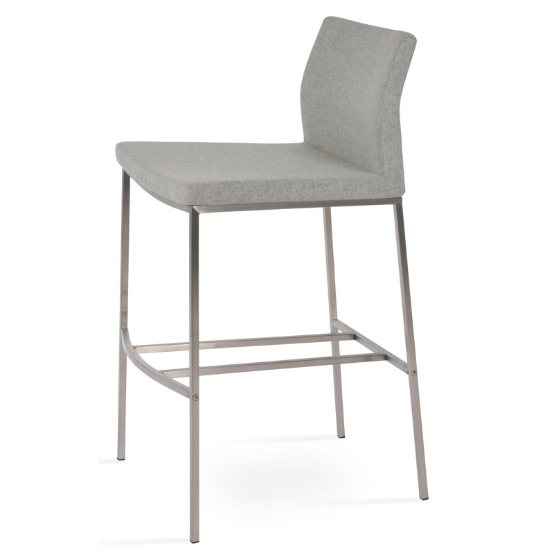 Pasha 29'' Bar Stool, Light Gray