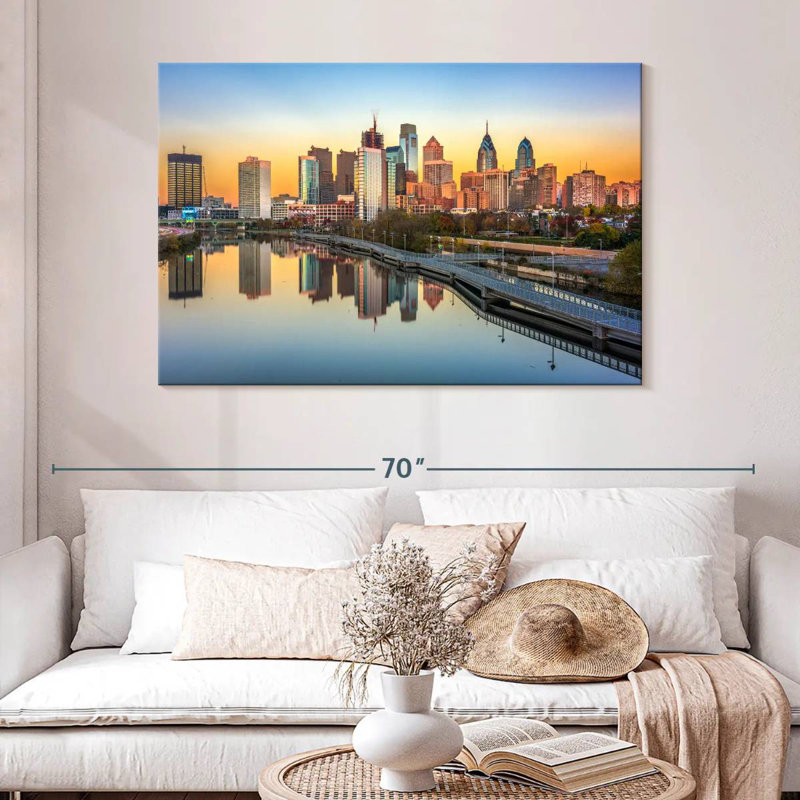 Sirci, Philadelphie, horizon, réflexion, H 32 po x l 48 po