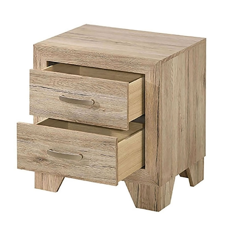 Table de chevet 2 tiroirs Natural