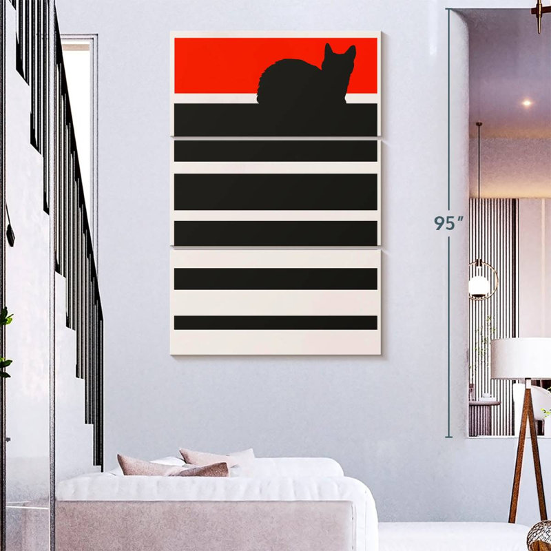 Brampt Digital Sunset Cat, 74" H x 48" W