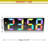 Digital Tabletop Alarm Clock, White with Coloured Display, 6.25" x 2.25"