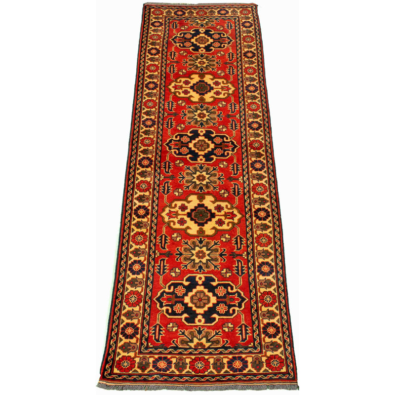 Gurseerat One-of-a-Kind 2'10" X 9'7" New Age Runner Wool Area Rug in