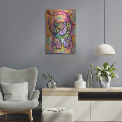 Luxe Metal Art 'Headphones Kitten' By Dean Russo M " Headphones Kitten " by Dean Russo