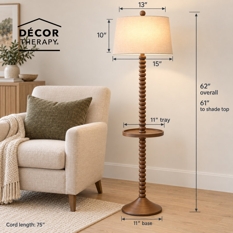 Lampe sur pied en résine Ashcombe, Brown