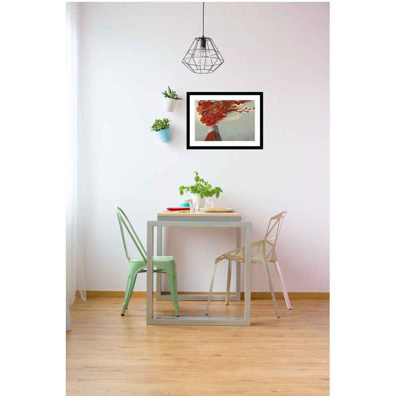 Venice Beach Red Flowerhead 14"x18" Framed Print Artwork