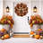 Autumn Wreath Dangling Maple Leaves