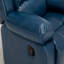 Fauteuil inclinable en cuir bleu marine Charlotte-130372752