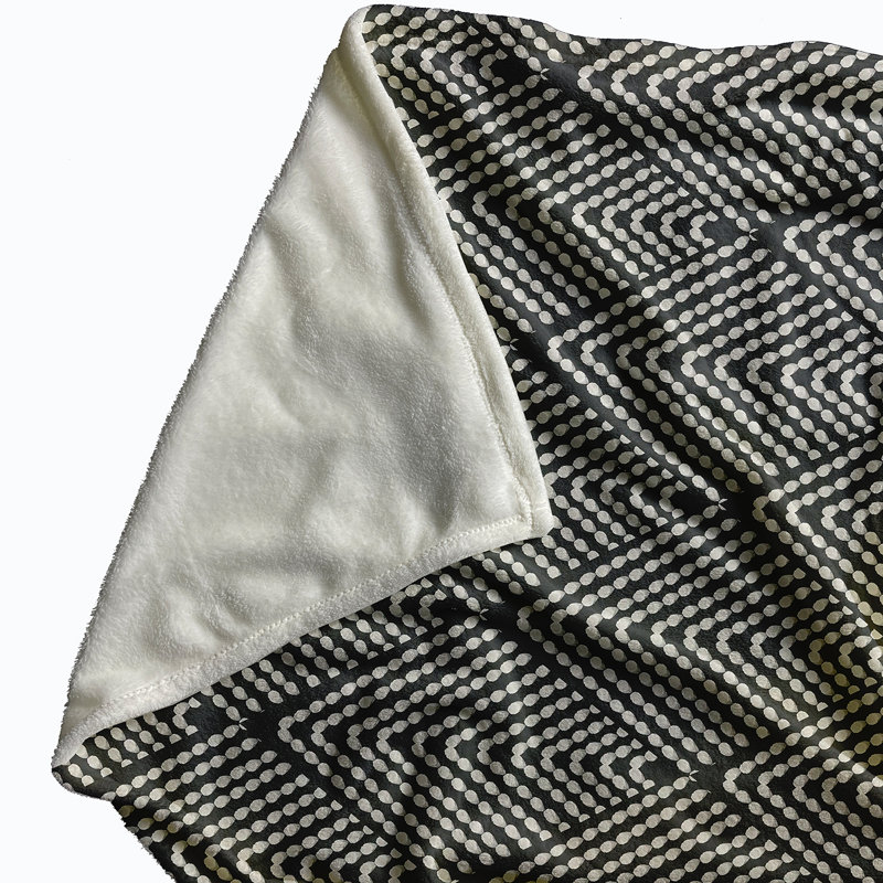 Couverture polaire Lifeflor Diamond, L 50 po x L 60 po, Poivre