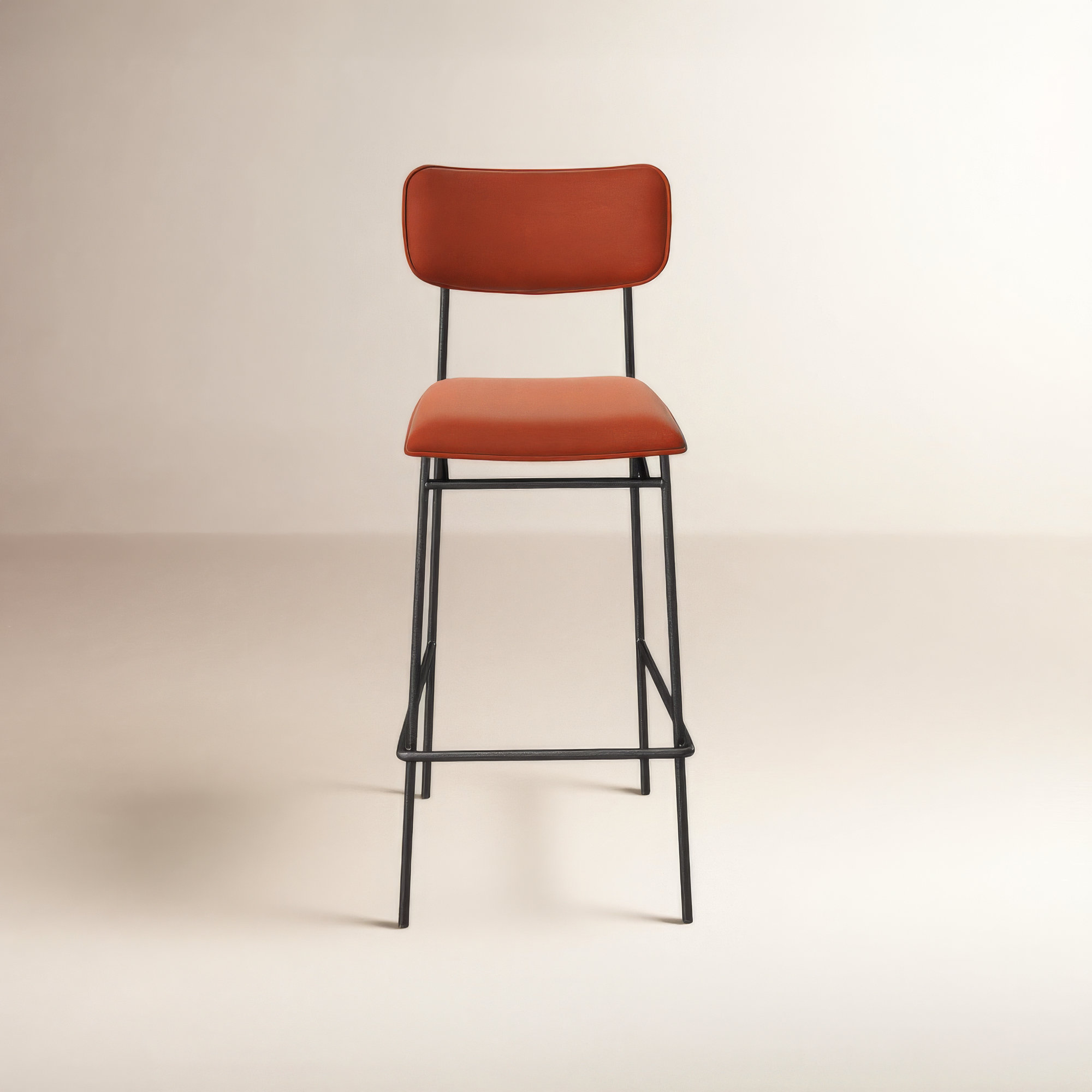 Turin Velvet Bar & Counter Stool, Bar Stool (30” Seat Height), Red Velvet