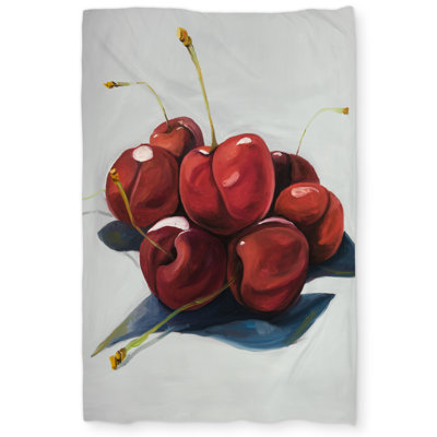 Pile of Cherries - Food Red Duvet Cover for Home Decor