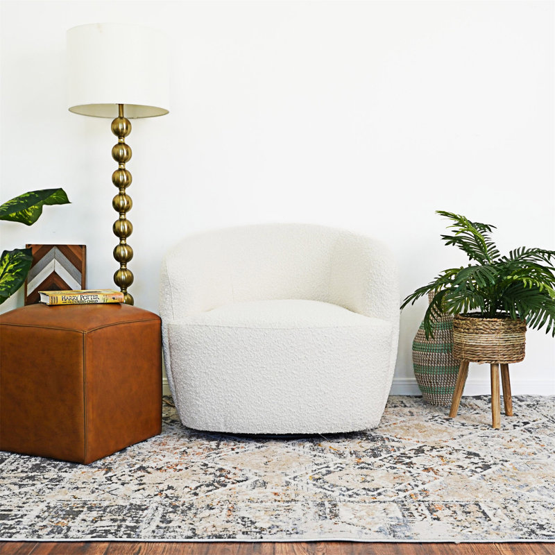 Chaise pivotante rembourrée