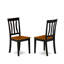 Ensemble de table de cuisine 3 pièces pour petits espaces comprenant une table ronde avec piédestal et 2 chaises, chêne-128819614-128819615