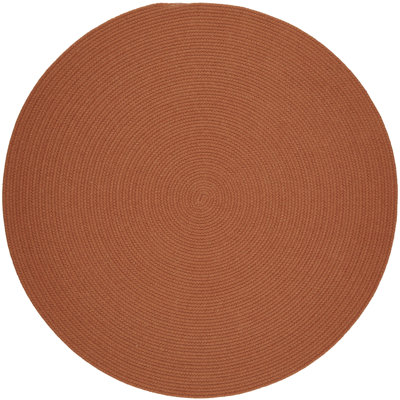 Tapis orange en laine tressé à la main Smyth