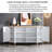 62.99"Modern minimalist and luxurious white storage cabinet and sideboard-403033489-403033491