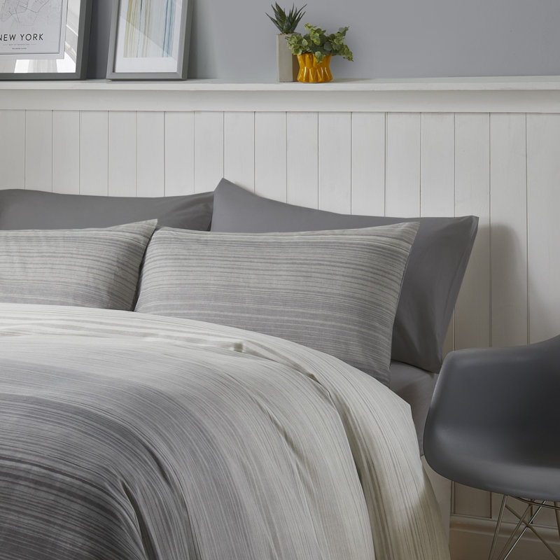 Fairhaven Duvet Cover Set, Double - 2 Standard Pillowcase, Charcoal