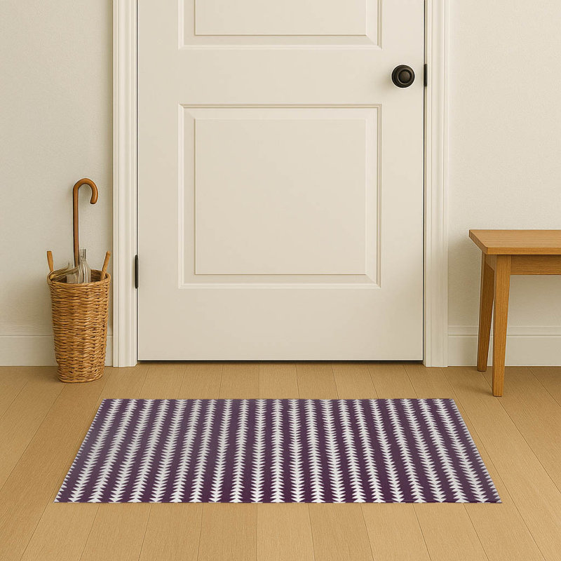 Paillasson Tribal, Aubergine, L 60 po x L 84 po