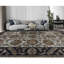 Tapis gris et noir noué à la main de haute qualité