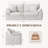 Boneless 89.8" Modern Upholstered Tufted Arm Loveseat Sofa with Pillows and Memory Foam Cushions-27043559