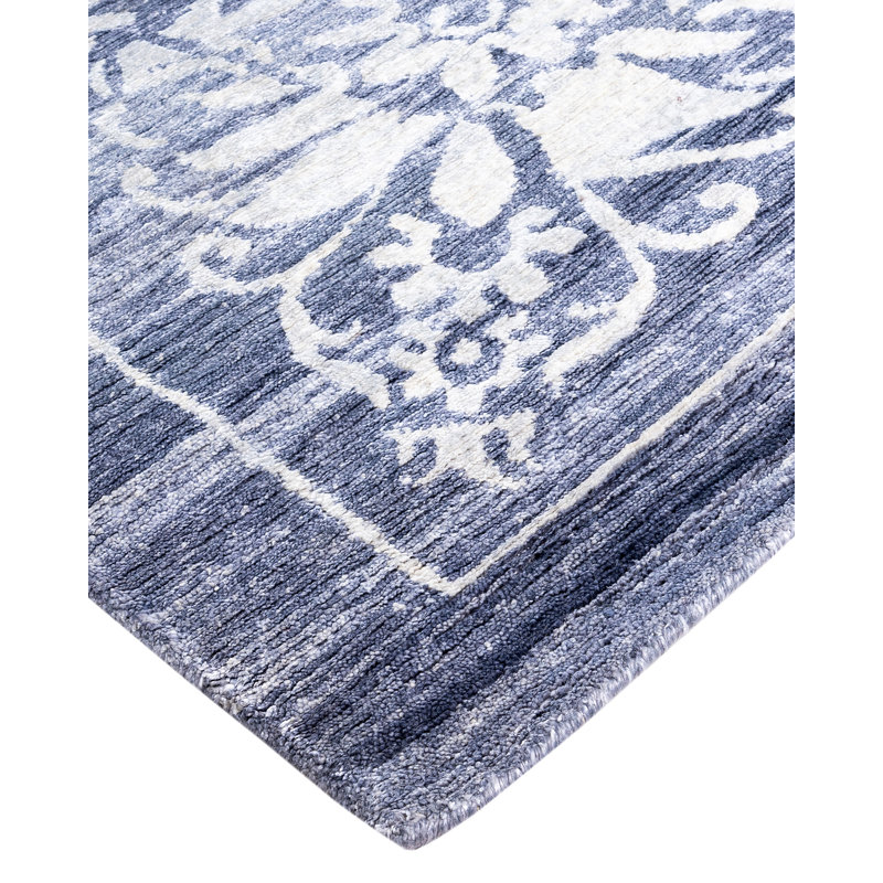Overdyed One-of-a-Kind Rectangle 9'2" X 12'3" Hand Knotted Area Rug