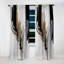 Black, White And Gold Expression II - Modern Room Darkening Abstract Curtain - 1 Panel-107831742