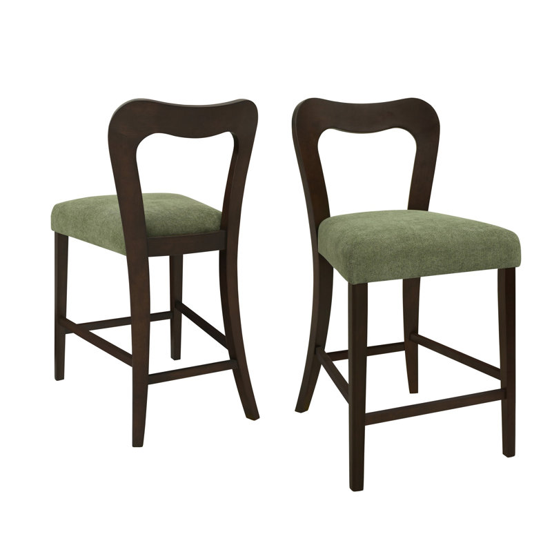 Tabouret de comptoir rétro, Noir, Vert