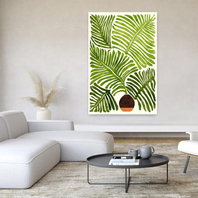 Art contemporain, art abstrait palmier, lierre, nature