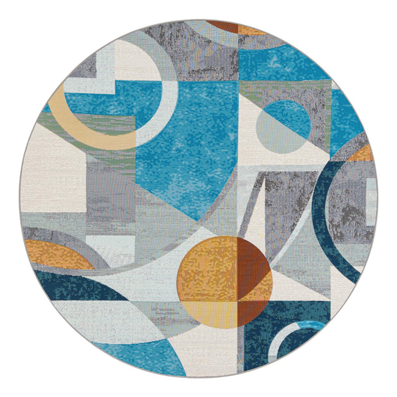Keazia Indoor/Outdoor Area Rug, Round 6'1"