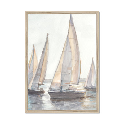 Plein Air Sailboats I by Ethan Harper - Painting