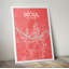 Seoul City Map - No Frame Print-636424385