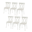 Metal Dining Chair Side Chairs With Upholstered Cushion (set Of 6)