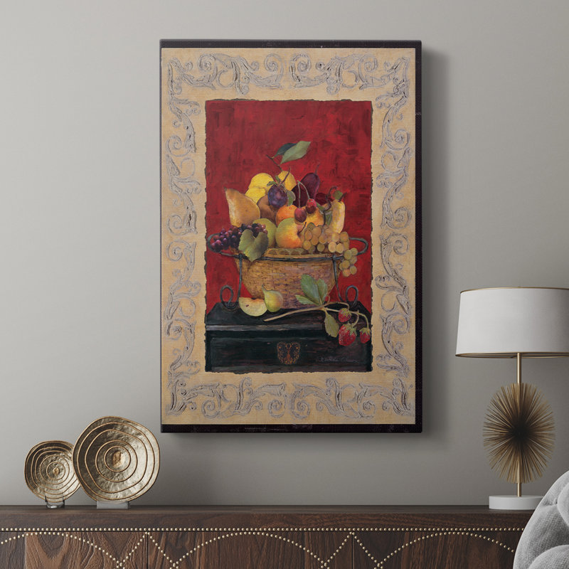 Panier de fruits traditionnel II - Cavas enveloppés de galerie, H 18 po x l 12 po