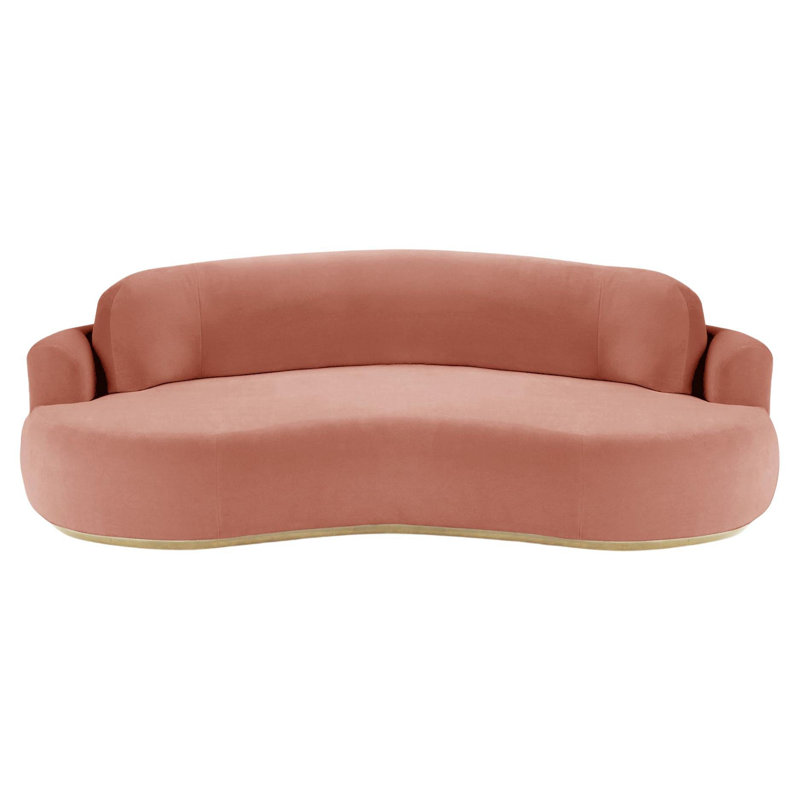 Naked Sofa, Natural, 31" H x 95" W x 52" D, Paris Brick Velvet