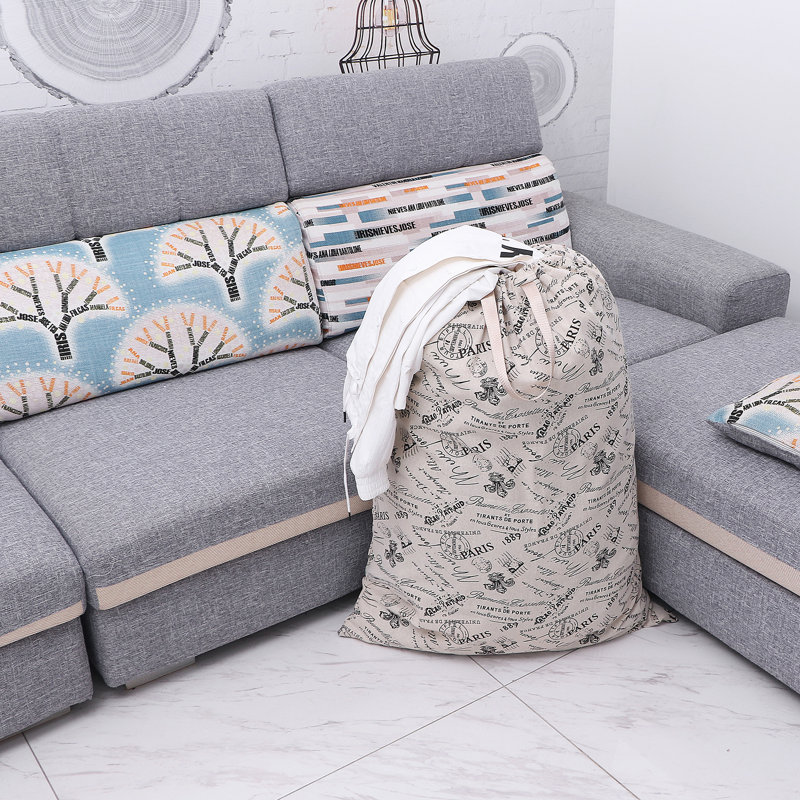 Sac de lavage en tissu, Noir