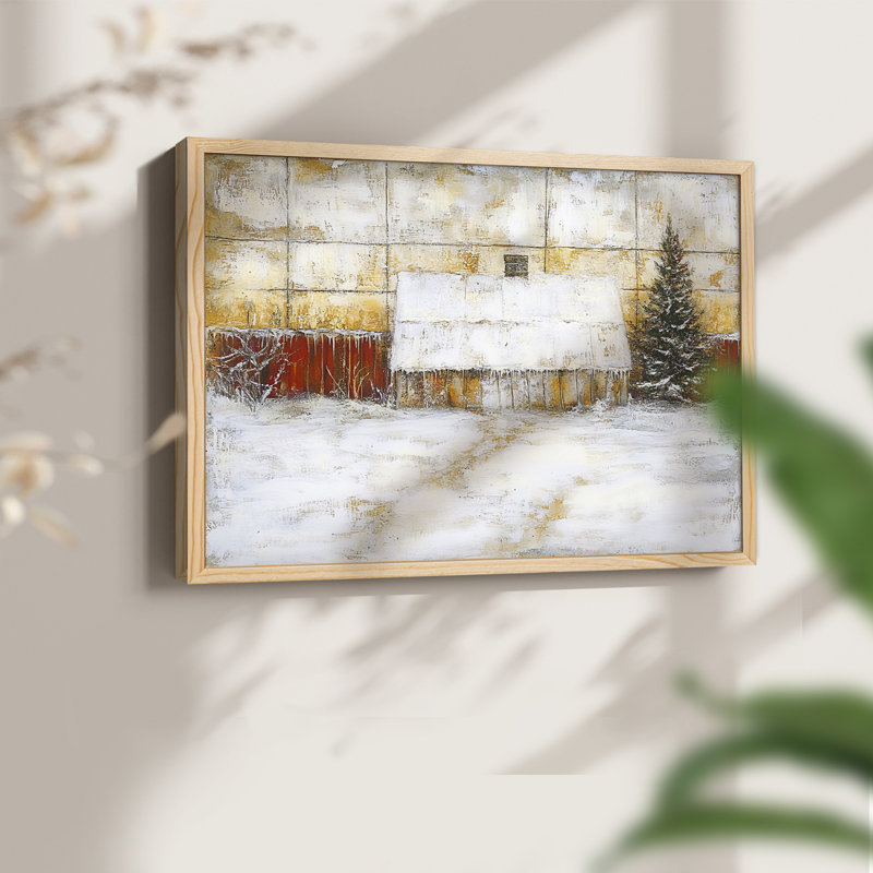 Chirstmas Art-CLXIII -Framed Print - Restickable, H 11 po x l 14 po, Naturel