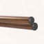 Tabouret de bar d'intérieur rembourré pivotant avec structure en métal et finition noyer, ensemble de 2