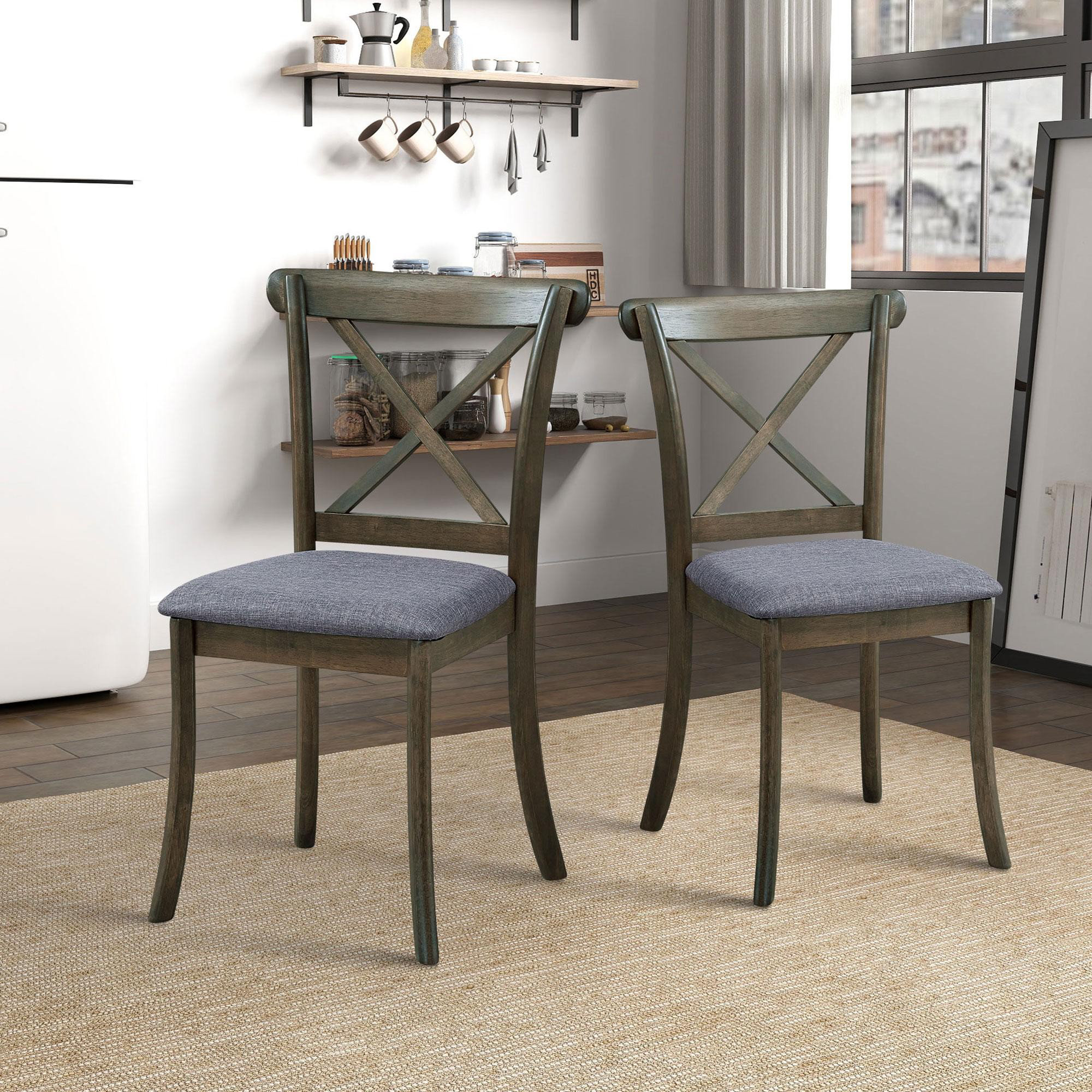 August Grove Wooden X Back Dining Chairs Set of 2 - Wayfair Canada