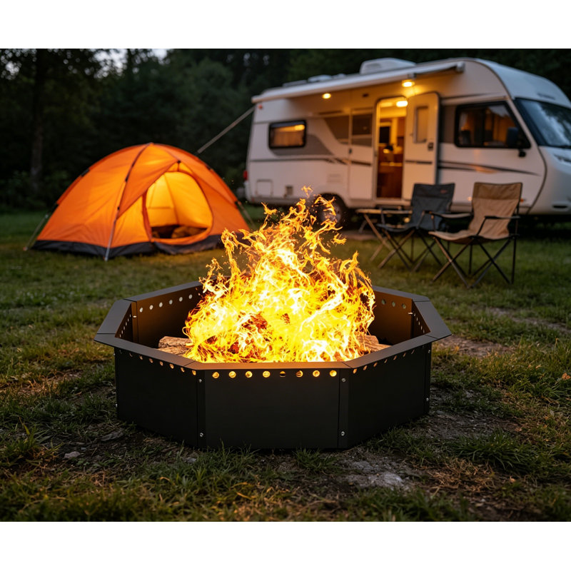 28in Outer 24in Inner Octagonal Smokeless Fire Pit Ring