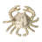 Kearria Metal Crab Figurine - 7" Coastal Aluminum Decor for Home, Office, Bedroom, or Living Room-1268582467
