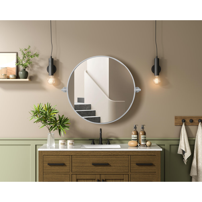 Miroir Amoura, Laiton, 24 po x 24 po