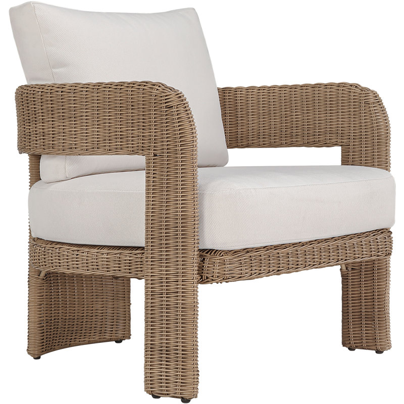 Chaise de patio en oléfine beige Audiel, Beige